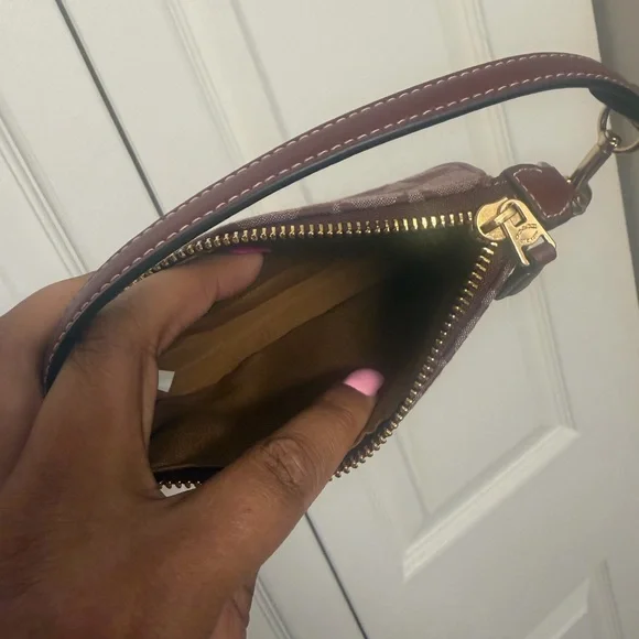 Coach Mini Bag in Burgundy and Gold - Picture 3 of 3